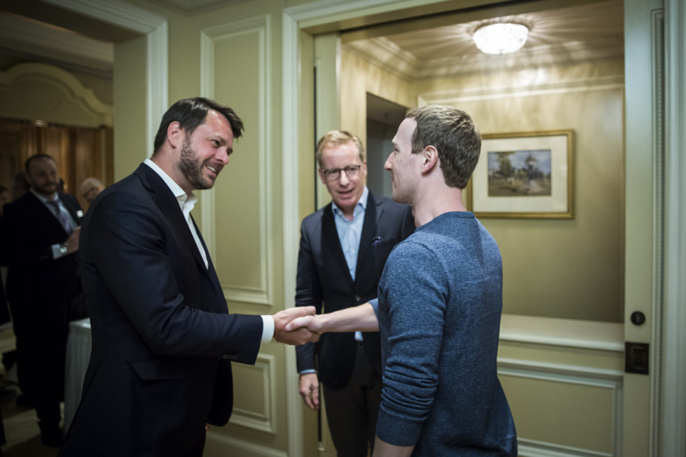 Mark Zuckerberg as special guest of Atlantik-Brücke. 