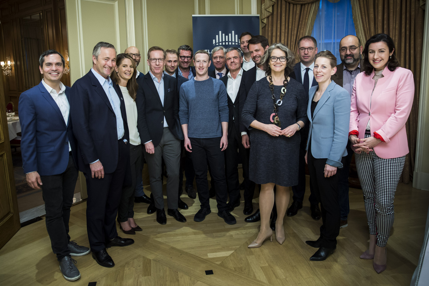 Mark Zuckerberg as special guest of Atlantik-Brücke.