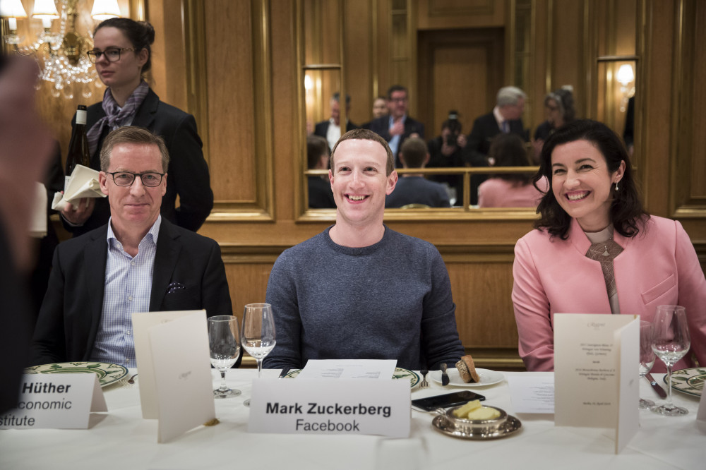 Mark Zuckerberg as special guest of Atlantik-Brücke.
