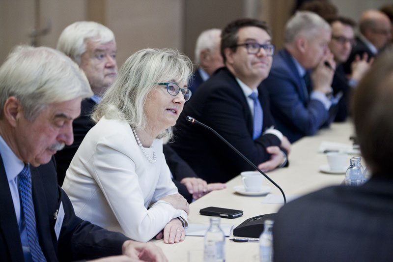 Germany, Berlin. XXXI Canada Germany Conference. October 28, 2016.Embassy of Canada, Leipziger Platz 17, 10117 Berlin.Photographer Jan Michalko / Agentur Raum-11Adress/ Kontakt: Agentur Raum11, Jan Zappner Manager, Schönhauser Allee 39A, 10435 Berlin, Germany+49.178.3084661, www.raum-11.de, zappner@raum-11.de