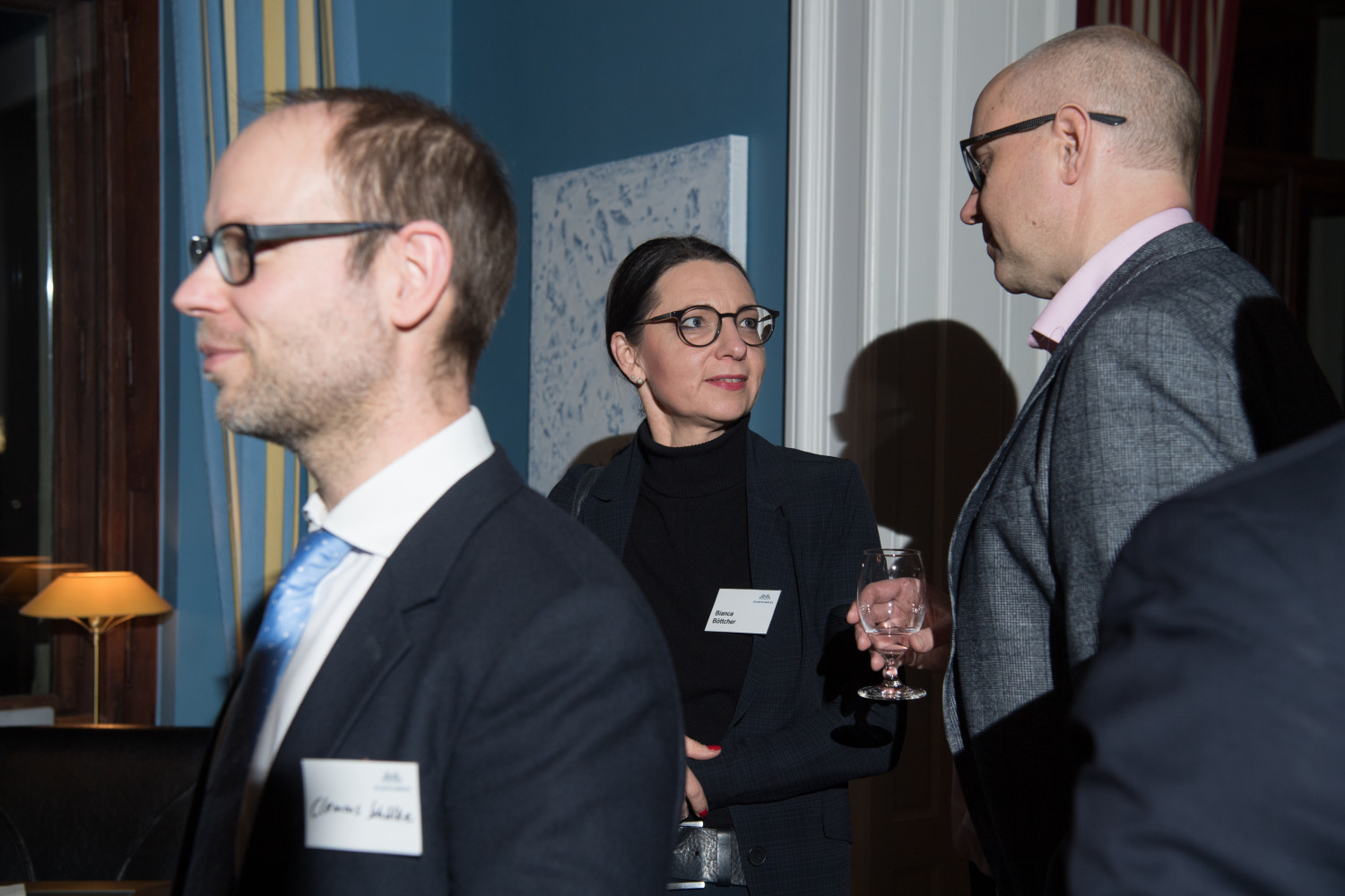 Empfang nach der Diskussion mit Staatsminister Martin Dulig und Prof. Dr. Michael Hüther im Club International in Leipzig
