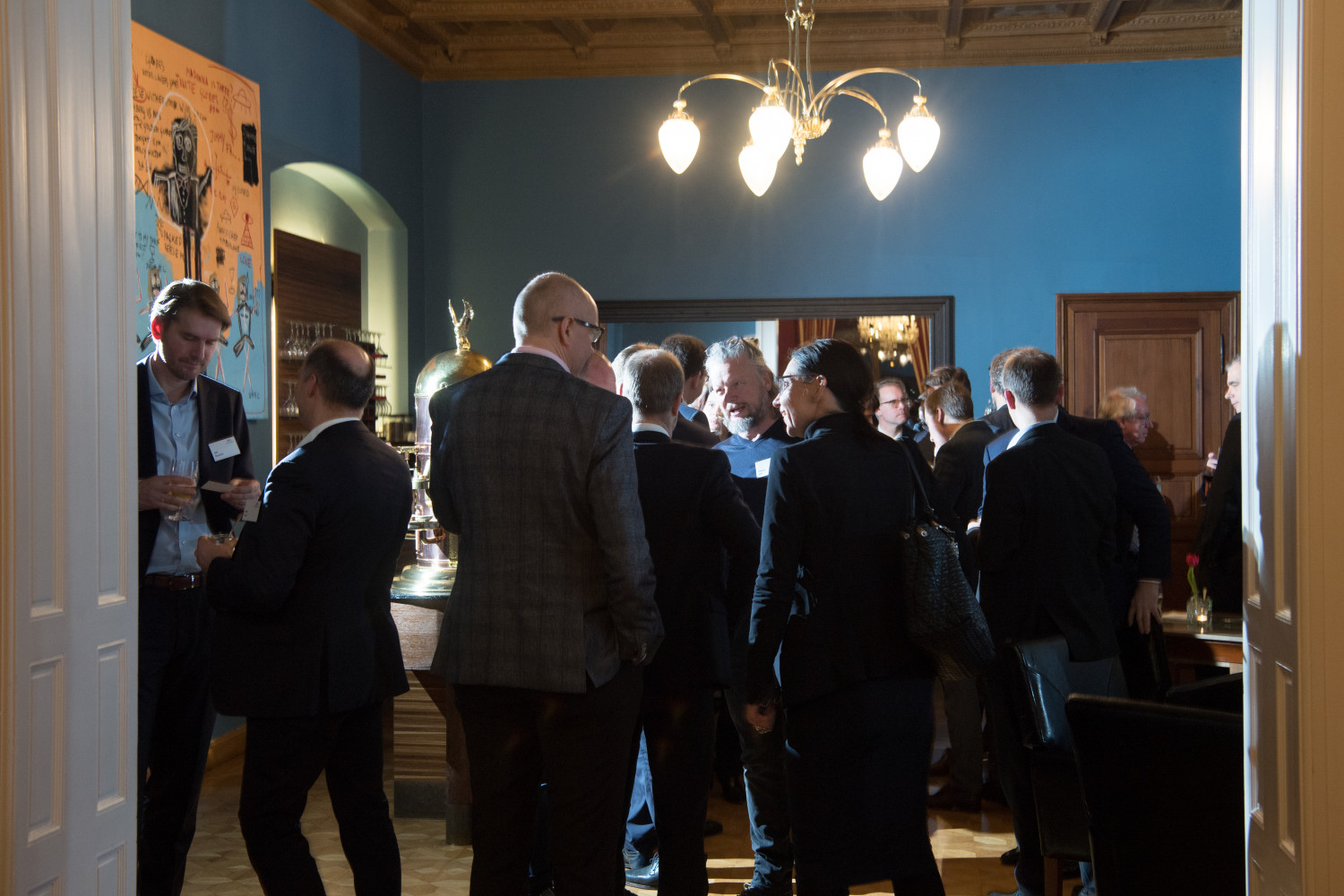 Empfang nach der Diskussion mit Staatsminister Martin Dulig und Prof. Dr. Michael Hüther im Club International in Leipzig