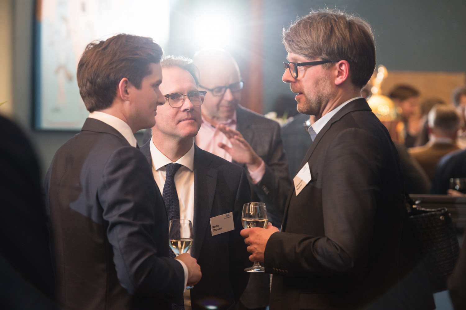 Empfang nach der Diskussion mit Staatsminister Martin Dulig und Prof. Dr. Michael Hüther im Club International in Leipzig