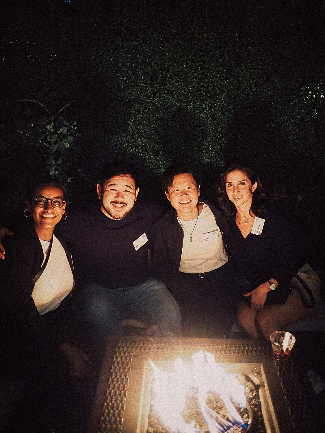 Alumni connecting at the welcome reception