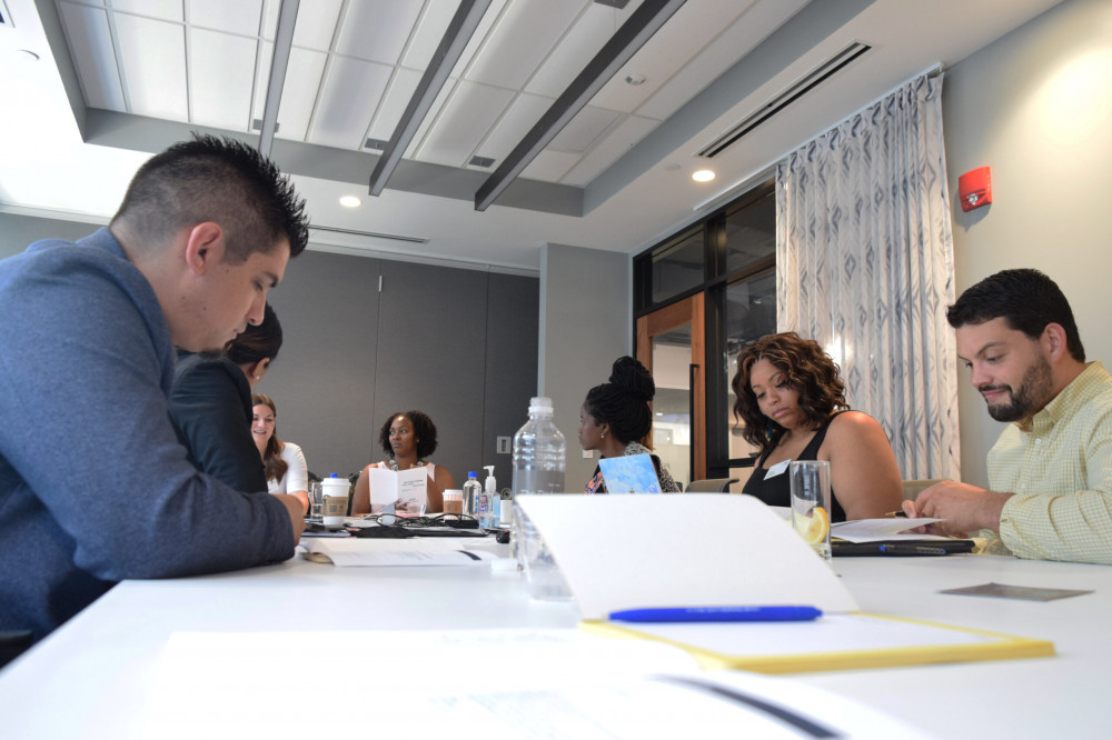 Group conversation during a meeting