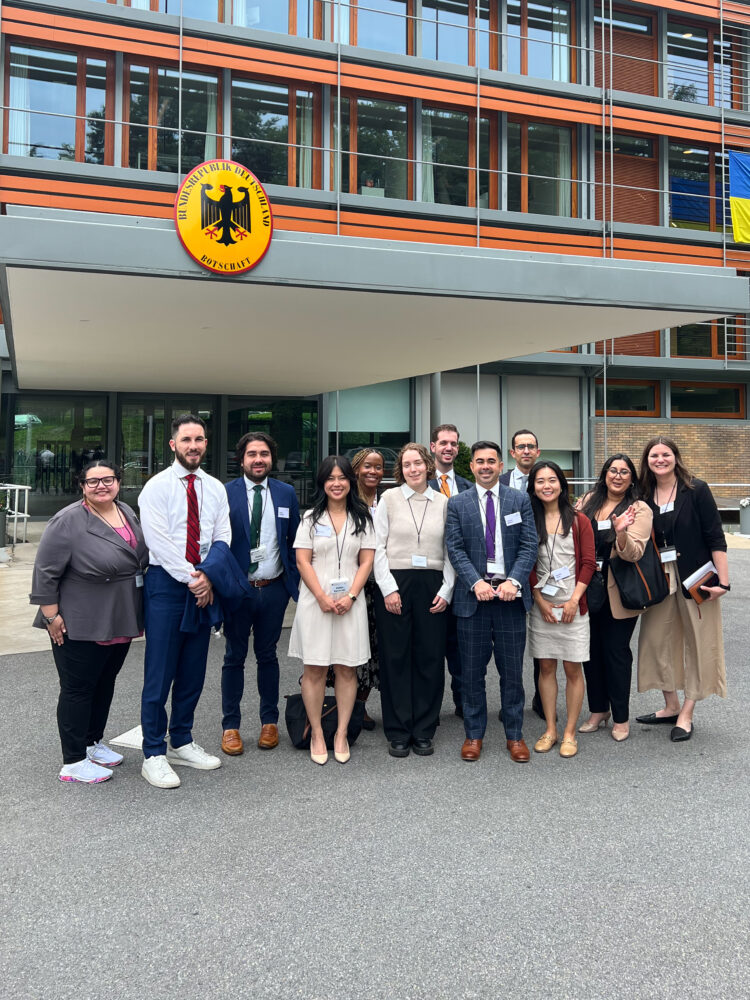 The New Bridge Fellows on their visit of the German Embassy in Washington