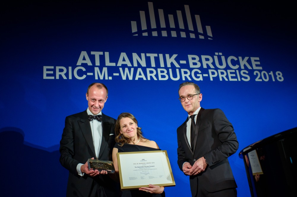 Friedrich Merz, Chrystia Freeland, Heiko Maas