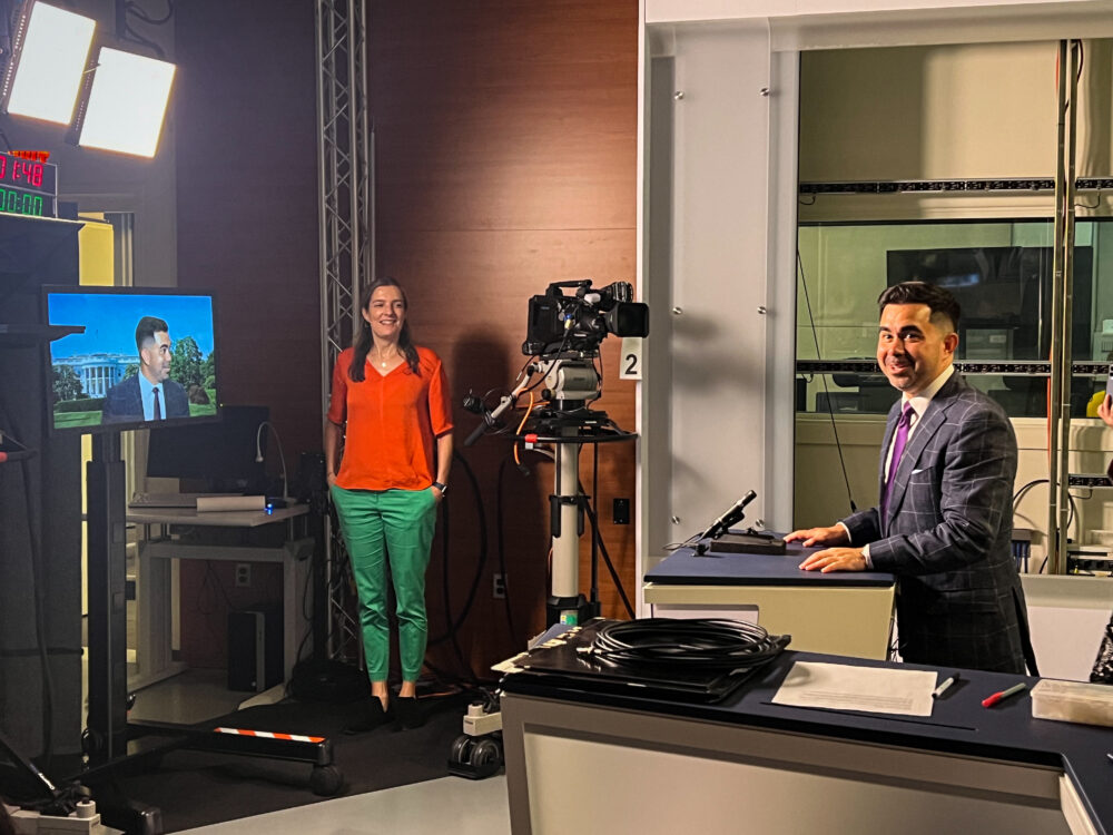 Visit of the ARD Studio Washington with Katrin Brand and Kerstin Klein