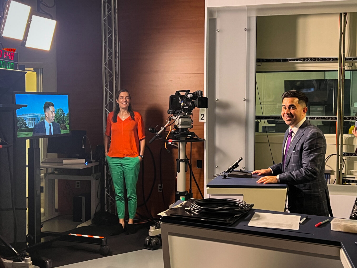 Visit of the ARD Studio Washington with Katrin Brand and Kerstin Klein