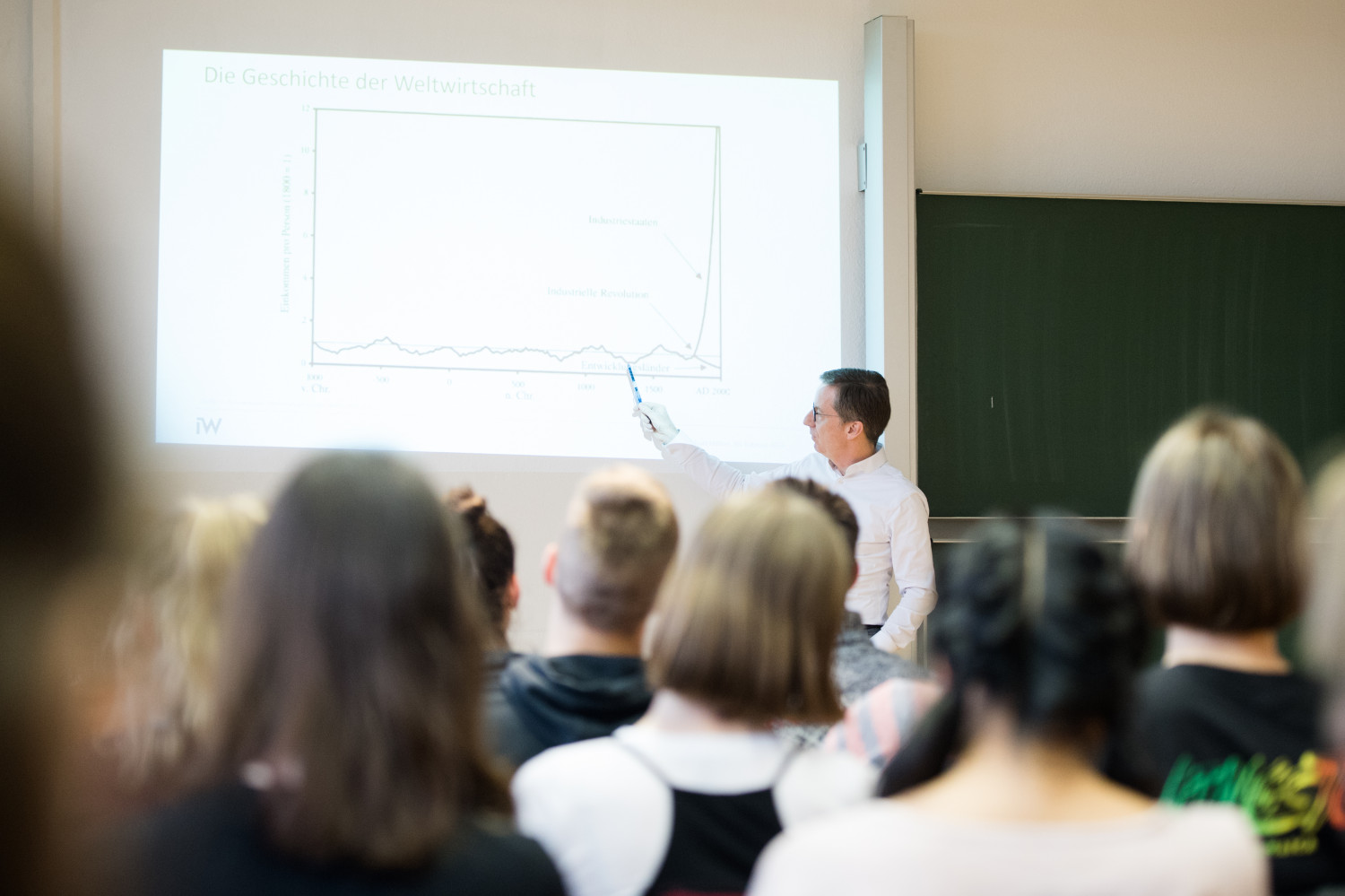 Vortrag von Prof. Dr. Michael Hüther an der Louise-Otto-Peters-Schule in Leipzig