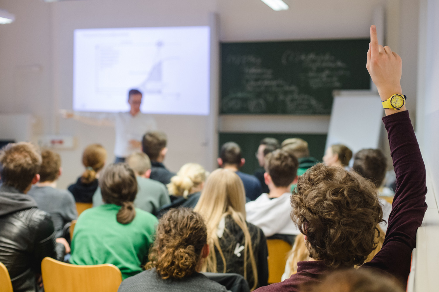 Vortrag von Prof. Dr. Michael Hüther an der Louise-Otto-Peters-Schule in Leipzig