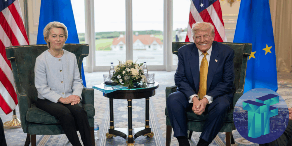 President Donald J. Trump participates in a Bilateral with the President of the European Commission Ursula von der Leyen at the Trump Turnberry golf course in Turnberry, Scotland, Friday, July 27, 2025.